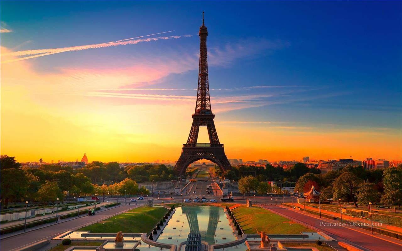 photo de la tour Eiffel Paris France Peintures à l'huile